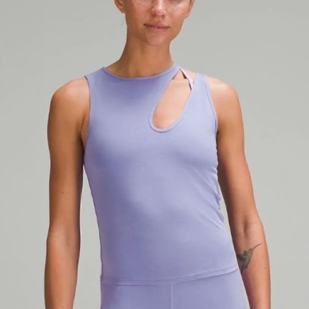 NWT Lululemon Shoulder Cut-out Yoga Tank - 12 Dark Lavender